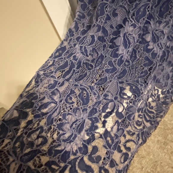 Eliza J blue lace appliqué dress - Picture 3 of 7